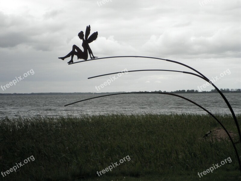 Metal Art Elf On The Water Figure Fantasy