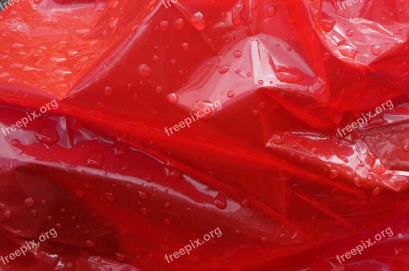 Red Plastic Rain Fresh Color