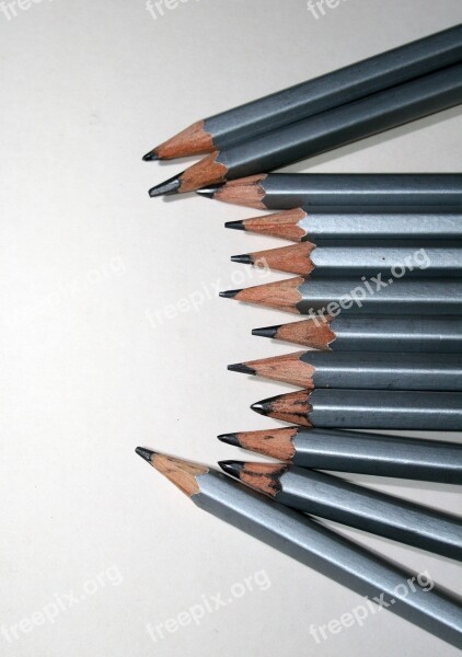 Pencils Graphite Art Used Range