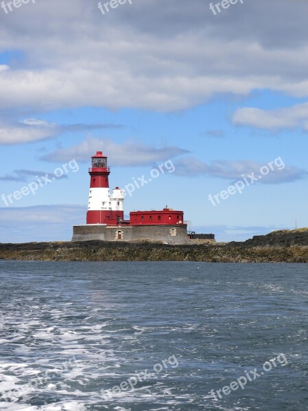 Longstone Lighthouse Farne Island Red