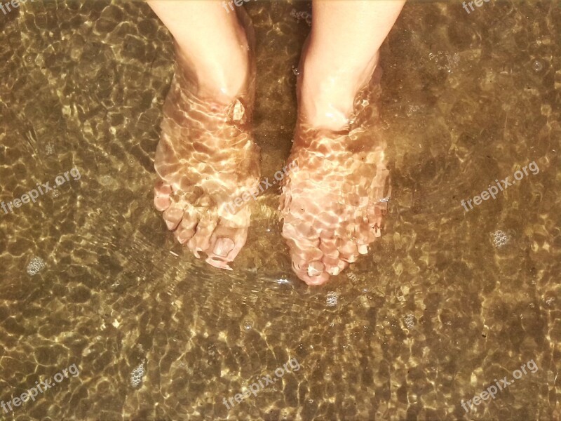 Sea Beach Sea Water Feet Fashion