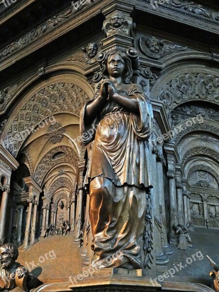 Nieuwe Kerk Amsterdam Pulpit Sculpture Figure