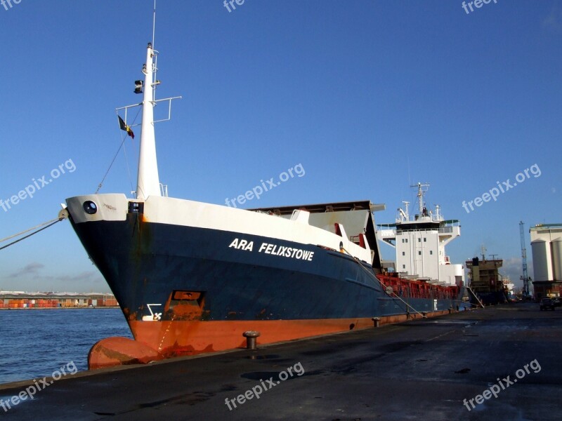 Ara Felixstowe Ship Port Rotterdam Vessel