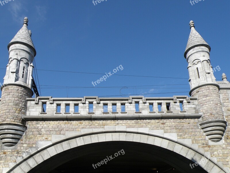 Antwerp Spoorberm Railway Viaduct Bridge