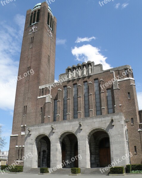 Christus Koningkerk Antwerpen Belgium Church Tower