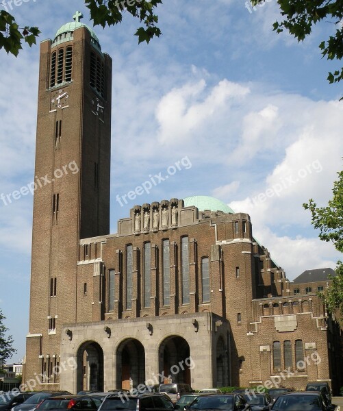 Christus Koningkerk Antwerpen Belgium Church Tower