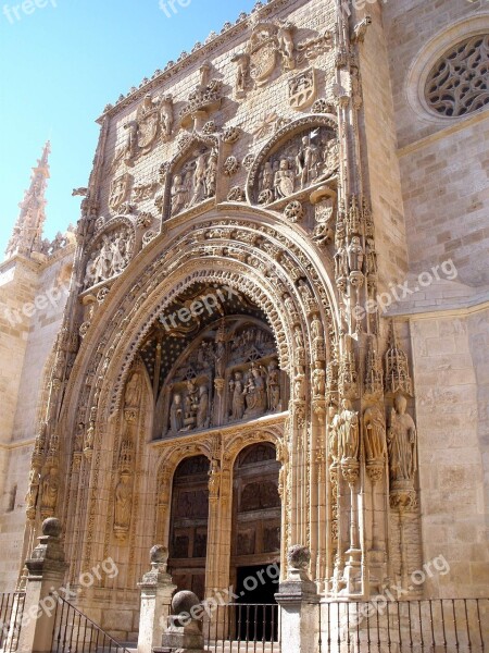 Aranda De Duero Santa Maria Curch Portal Religious