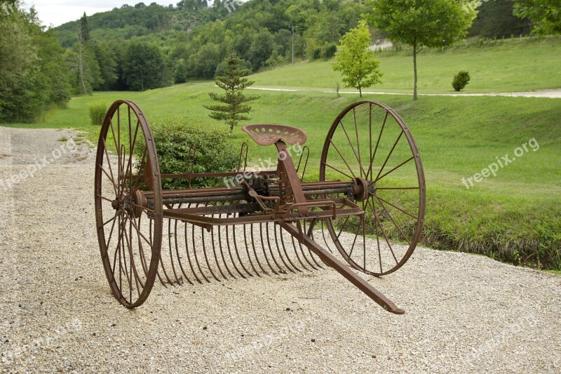 Hay Rake Ancient Old Agriculture Farming