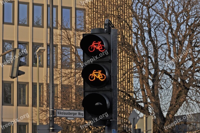 Traffic Light Signal Bicycle Traffic Street