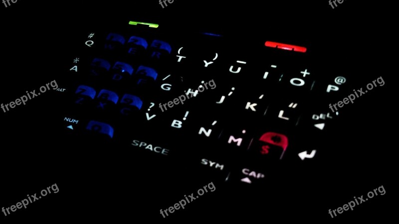 Smartphone Blackberry Phone Keyboard Colourful