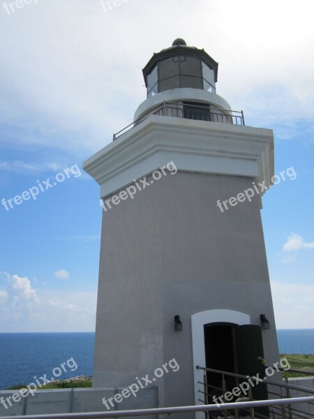 Lighthouse Puerto Rico Beach Sky Free Photos