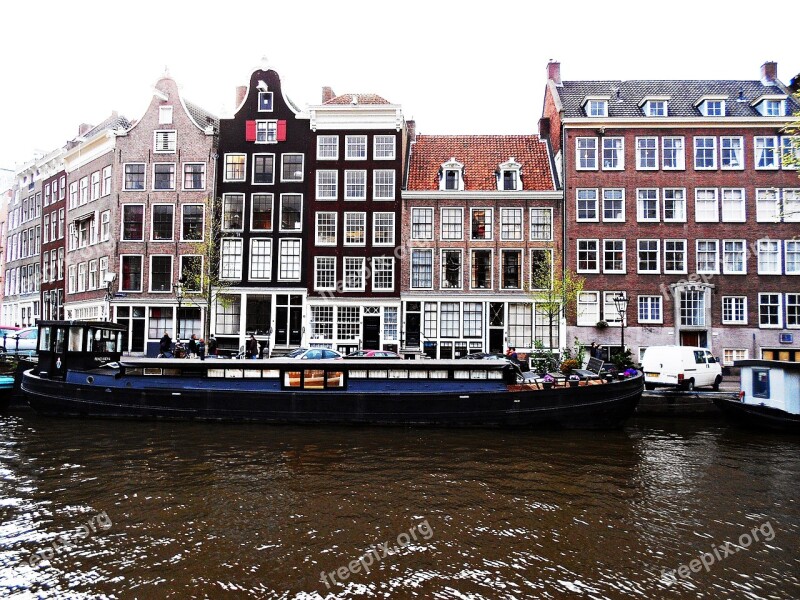 Amsterdam Netherlands Canal Tourism Free Photos