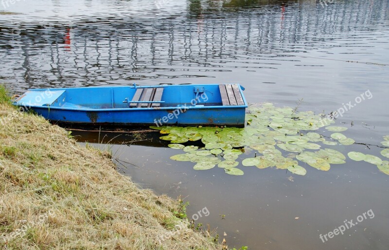 Rowboat Blue Boat Punts River