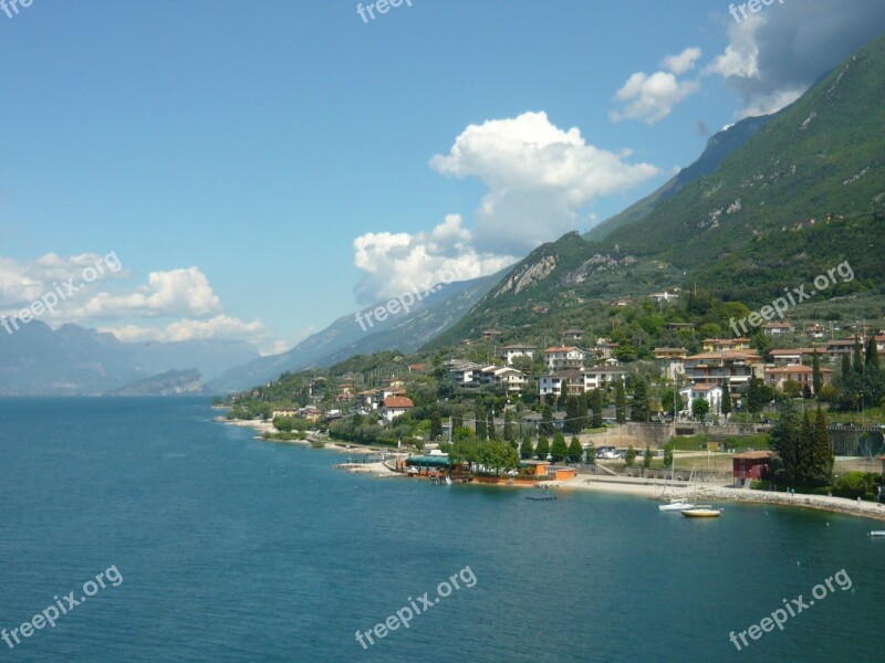 Italy Italian Lake Garda Mountain Free Photos