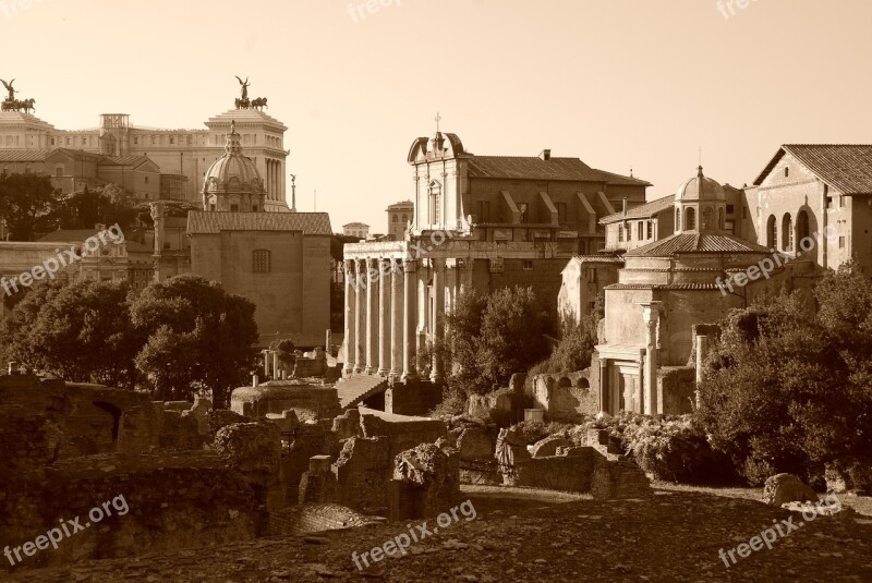 Rome Forum Ruins Ancient Landmark