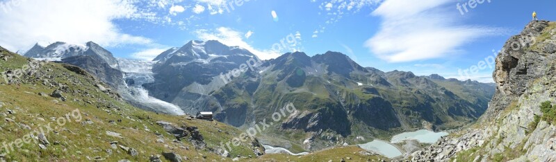 Mountains Panorama Landscape Mountain Peak Alpine