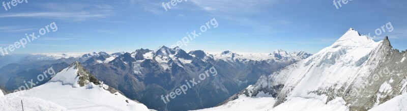 Mountains Glacier Mountain Peak Landscape High Mountains