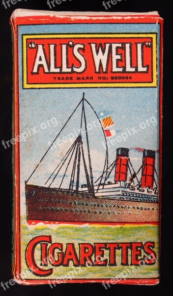 Alls Well Cigarettes Pack Old Packaging