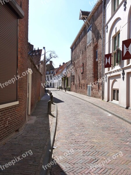 Amersfoort Street Road Cobblestones Historic