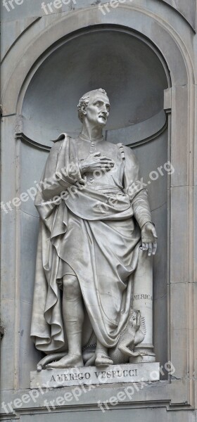 Amerigo Vespucci Florence Statue Niche Italian