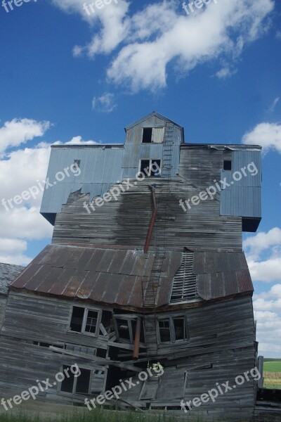 Grain Elevator Decrepit Farm Storage