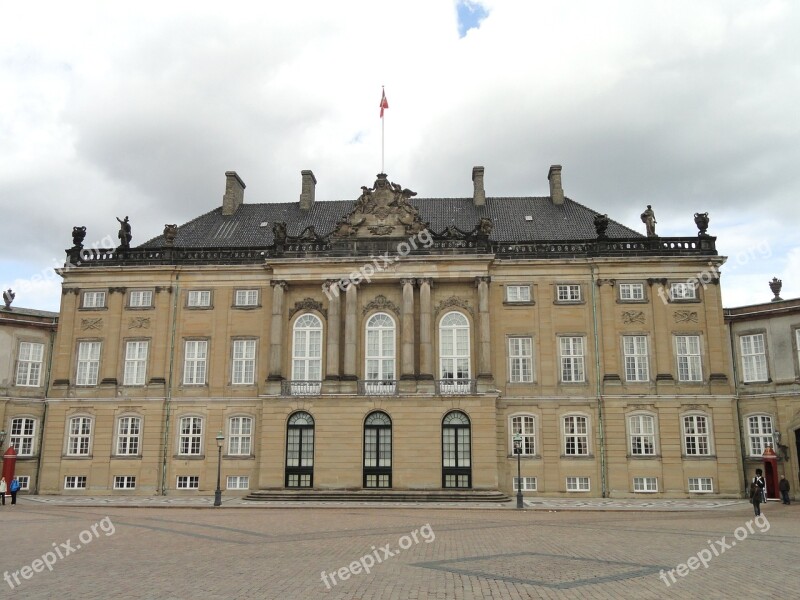 Amalienborg Palace Copenhagen Denmark Front