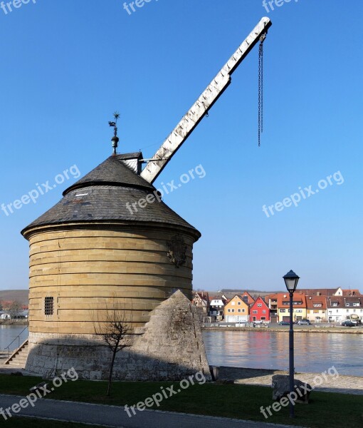 Old Crane Marktbreit Building Historic Crane