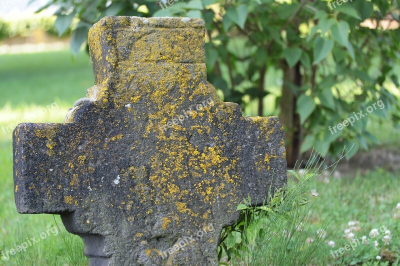 Old Cemetery Leimersdorf St Stephanus Cross Stone