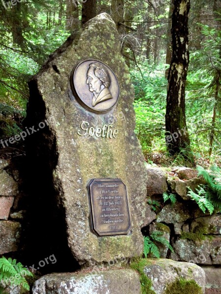 Altenberg Goethe Memorial Relief Saxony