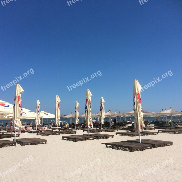 Beach Deck Chair Sea Summer Vacations