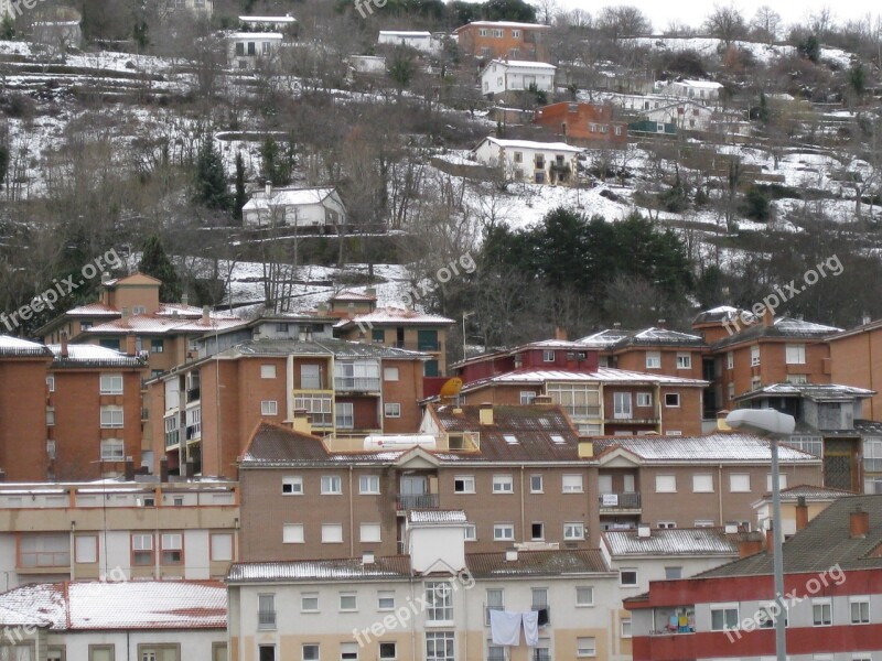 City Houses Panoramic Landscape Spain