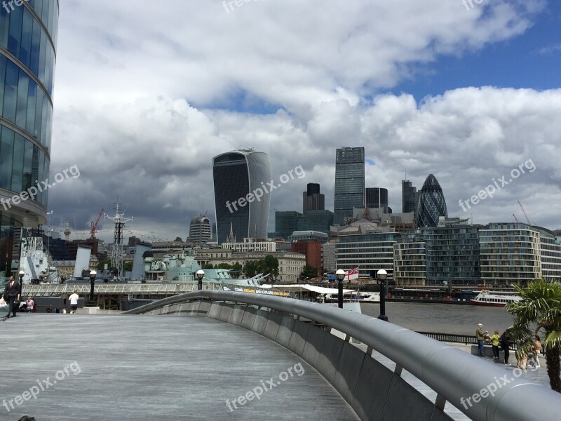 London Urban Cityscape Walkie Talkie Thames