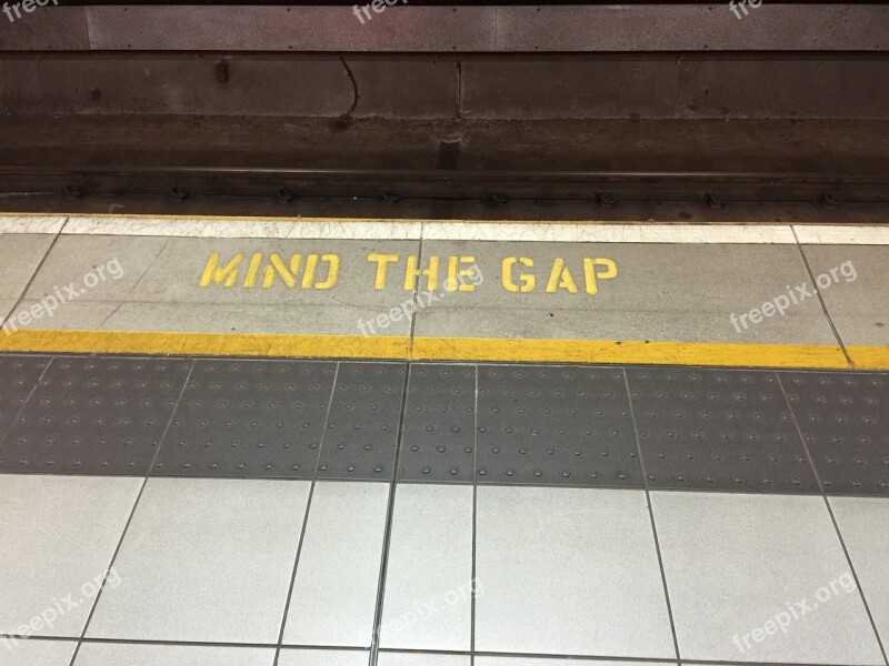 Mind The Gap Underground London Train Subway