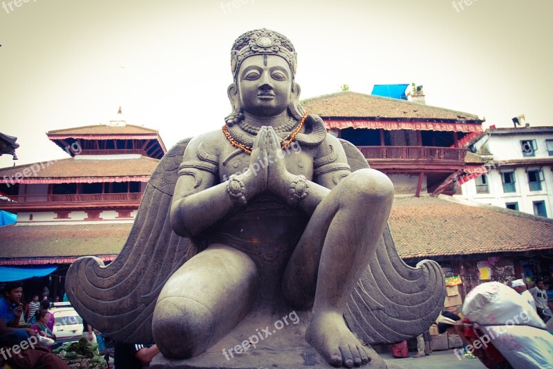 Nepal Garuda Hinduism Kathmandu Free Photos