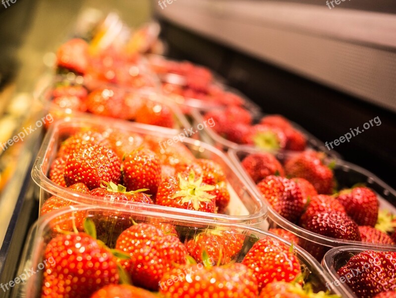 Strawberries Market Vegetables Barcelona Fresas