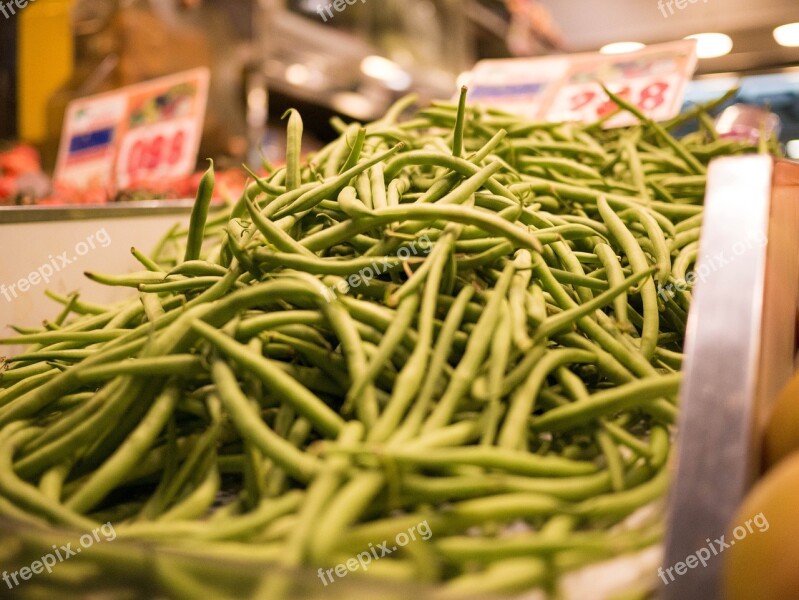 Green Beans Market Vegetables Barcelona Judias Verdes