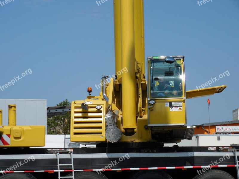 Crane Cabin Driver's Cab Yellow Free Photos