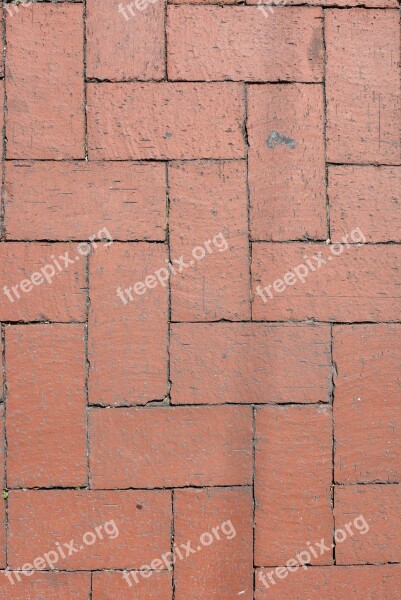 Brick Red Pattern Block Surface