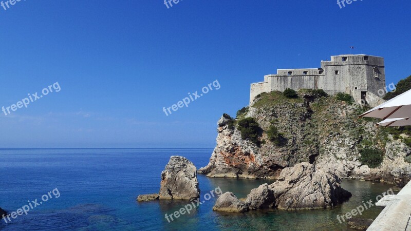 Dubrovnik Castle Beach Free Photos