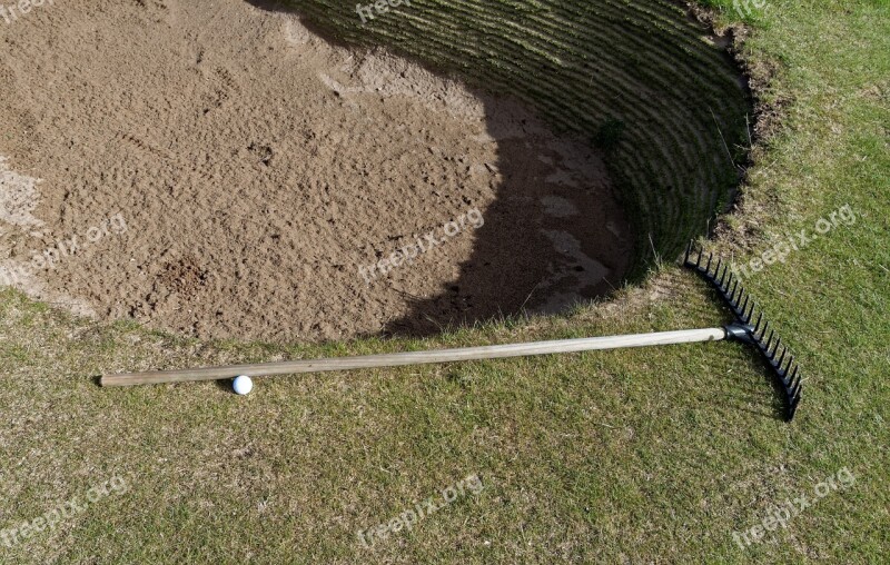 Golf Bunker Sand Rake Golf Ball