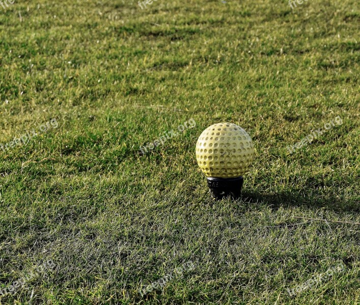 Golf Tee Marker Yellow Tee Course