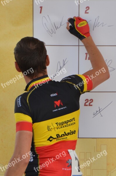 Preben Van Hecke Belgian Champion Cyclist Professional Road Bicycle Racer Man