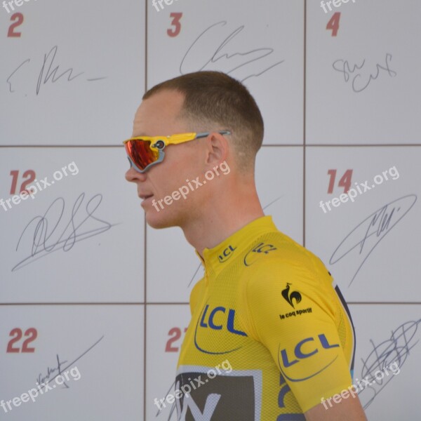 Chris Froome Champion Yellow Jersey Celebrity Cyclist