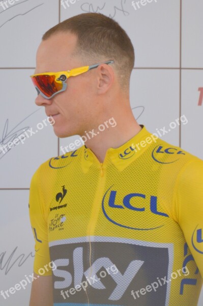 Chris Froome Champion Yellow Jersey Celebrity Cyclist