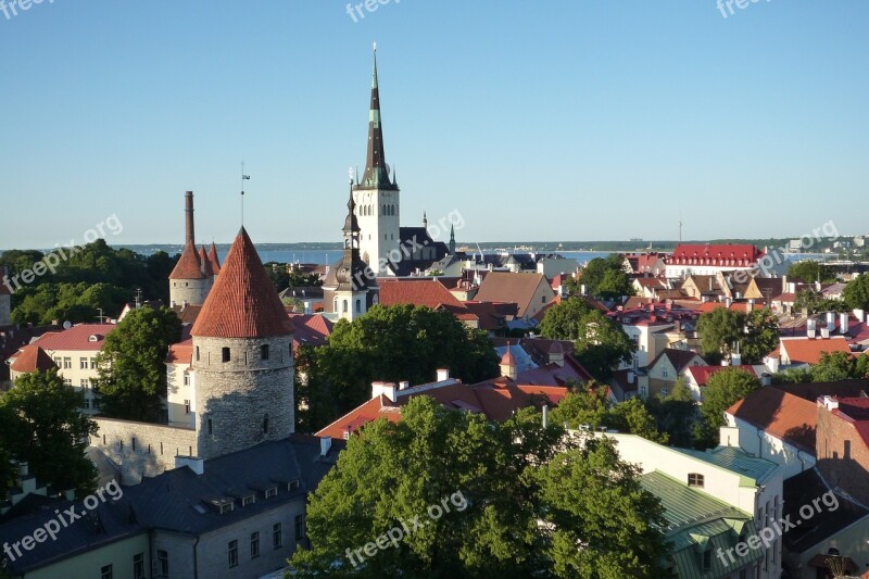 Skyline Tallinn Estonia Baltic States City