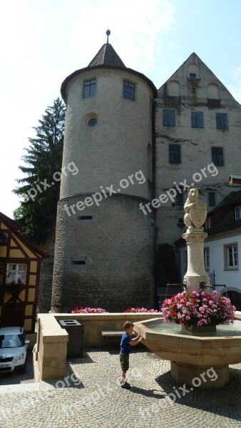 Meersburg Lake Constance Castle Historic Center Fachwerkhäuser