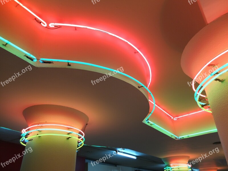 Neon Light Glow Colorful Retro