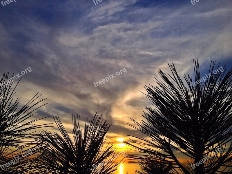 Sunset San Diego California Ocean Water