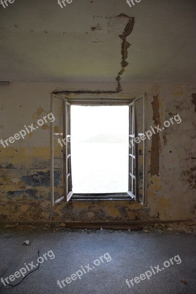 Window Decay Crumble Wall Old