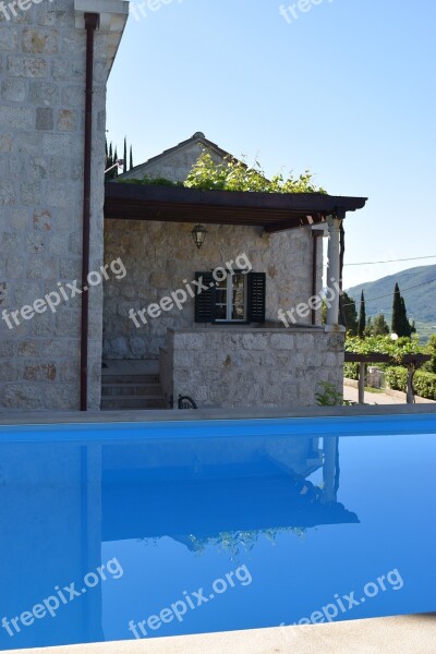 Pool Croatia Blue Water Stone